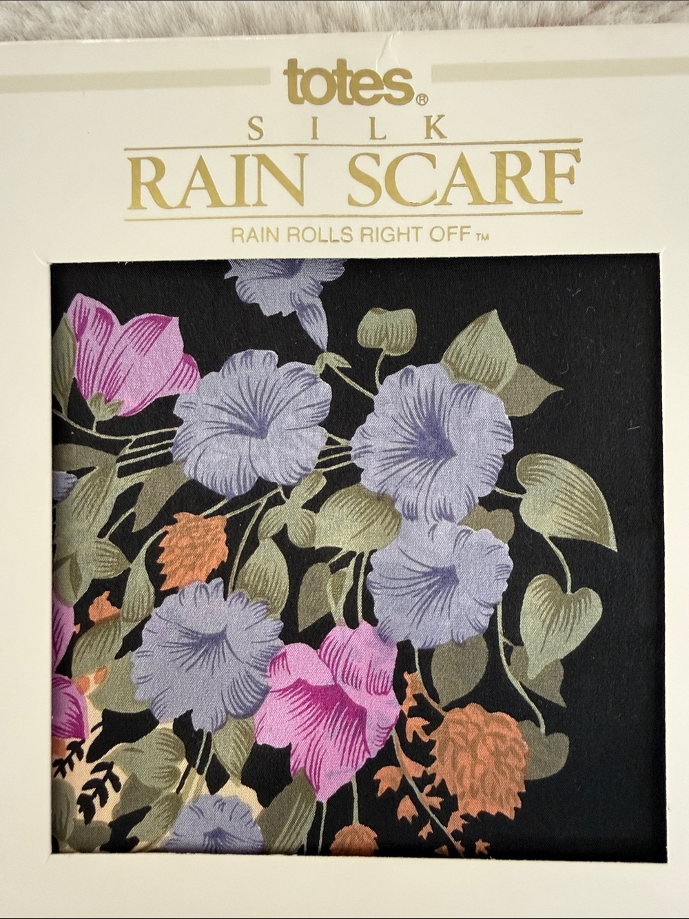 Totes Silk Floral Rain Scarf - NEW
